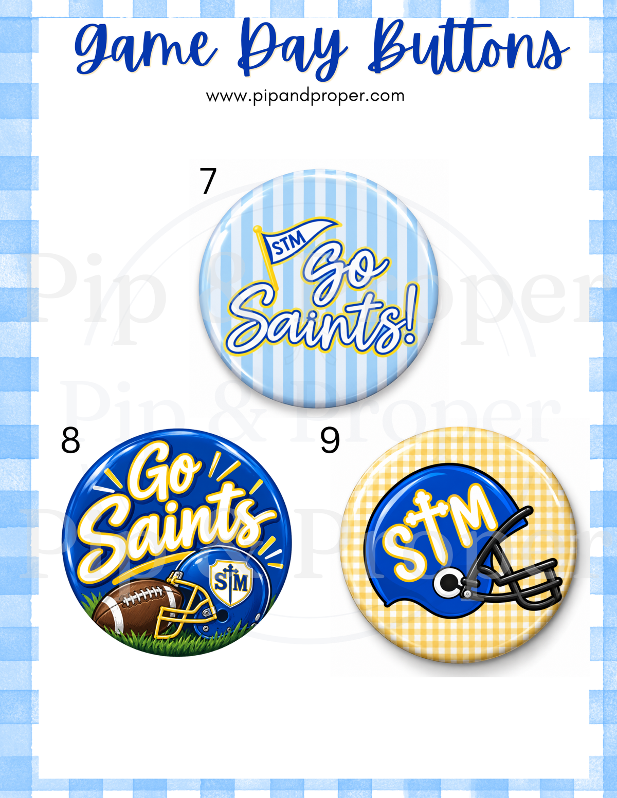 Game Day Buttons - St. Michael