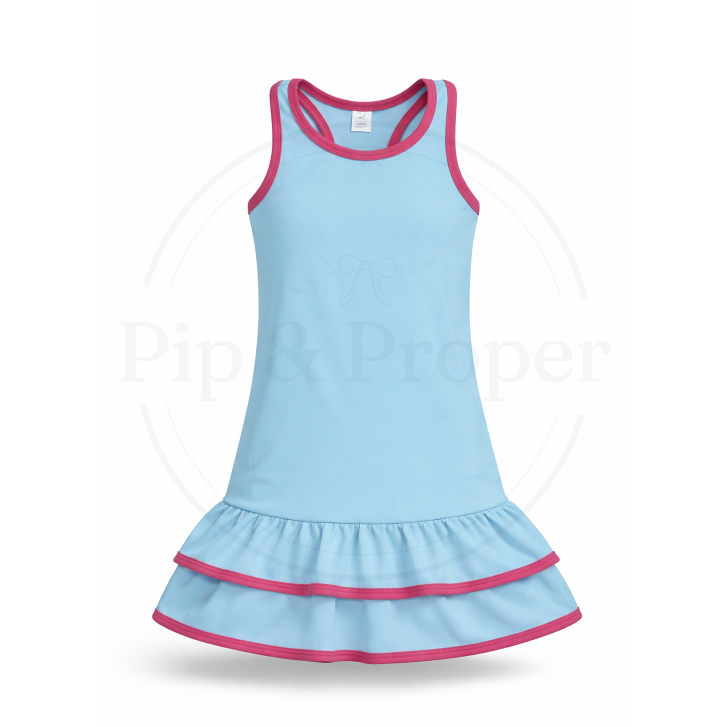 Ruffle Athletic Dress - Blue