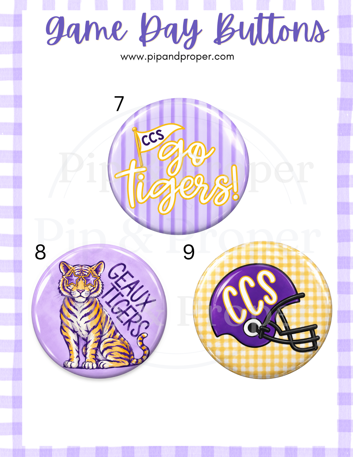 Game Day Buttons - CCS