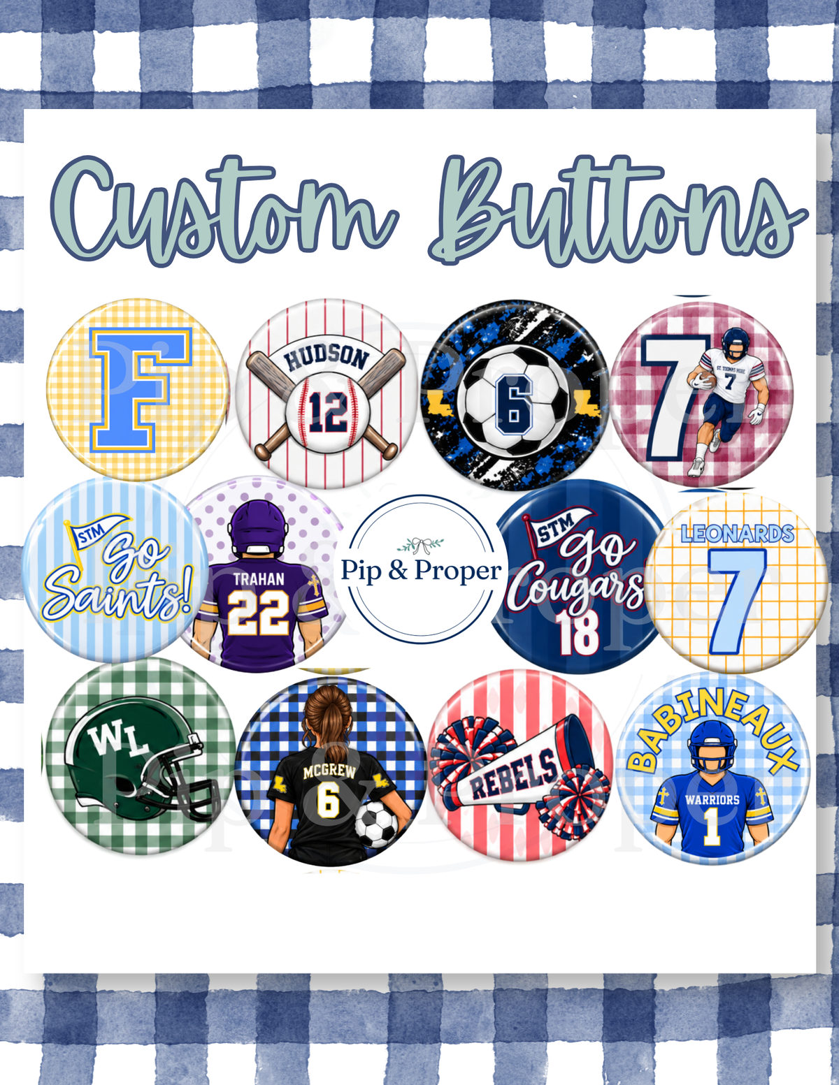 Custom 3" Button