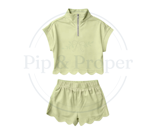 Scallop Active Set Girls - Sage