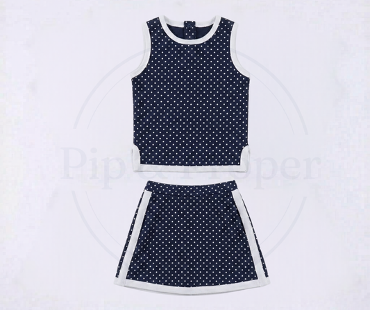 Polka Dot Prep - Navy & White