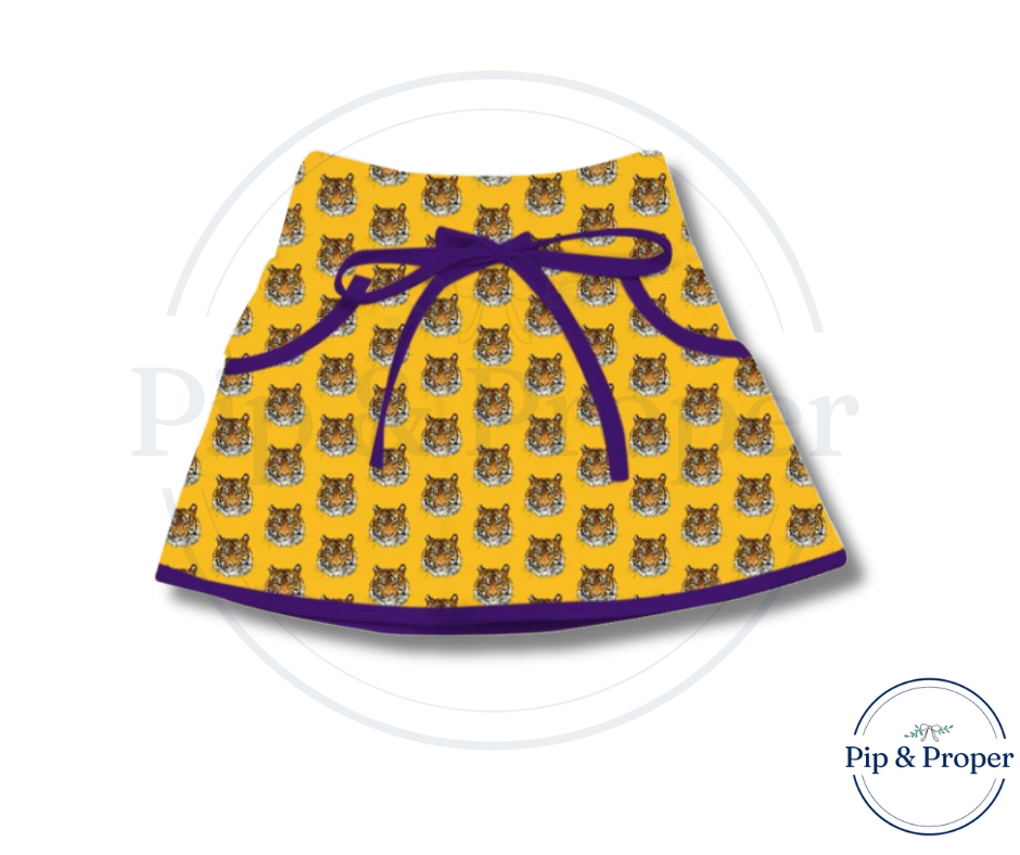 Tiger Face Skort - Yellow RTS