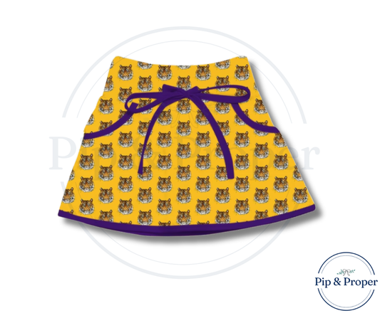Tiger Face Skort - Yellow RTS