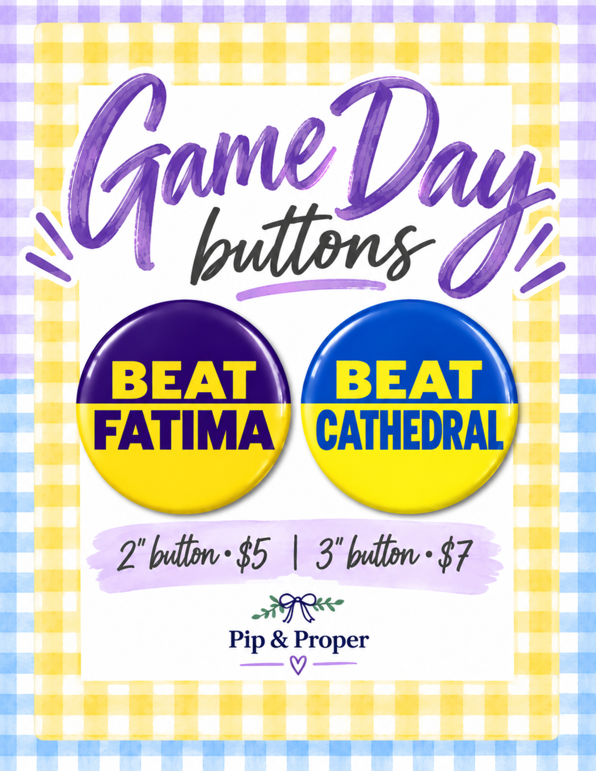 Game Day Buttons - The Rivalry